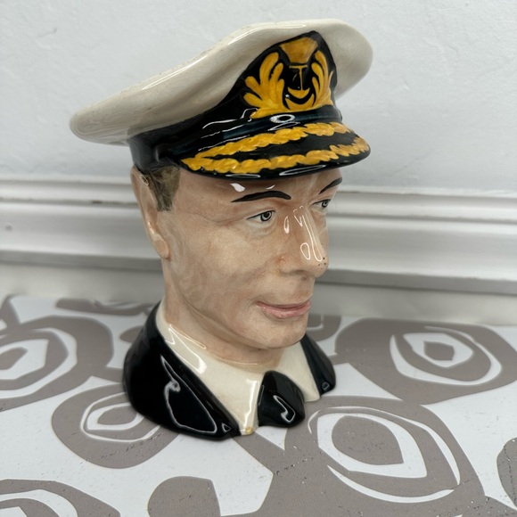 Royal Winton King George VI Grimwades Creamer Character Toby Jug Made in England - Picture 9 of 13